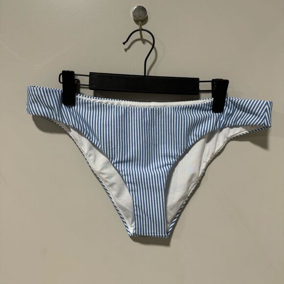 J. Crew Blue and White Striped Bikini Bottom - Picture 2 of 6